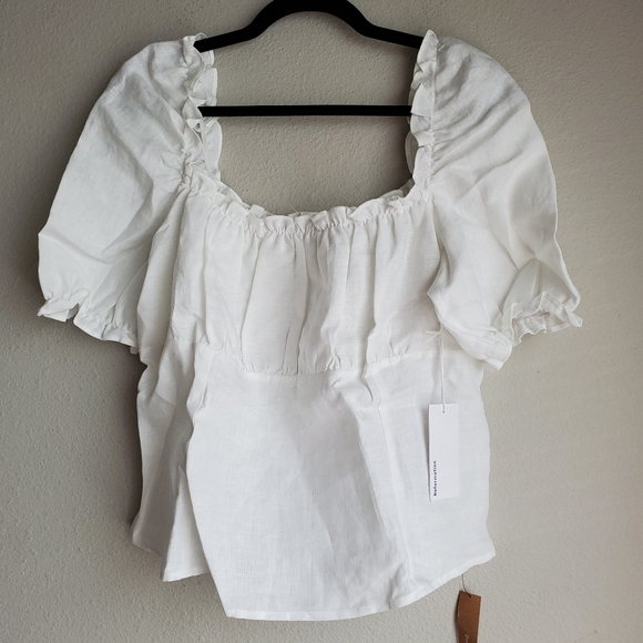 Reformation Salina Top in White NEW - Picture 5 of 8